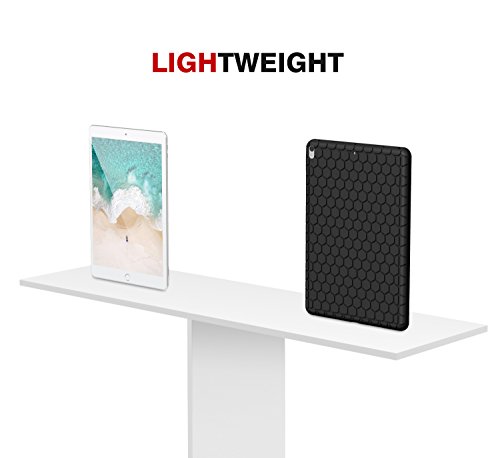 MoKo Hülle für iPad Pro 10.5 Zoll 2017 – [Honey Comb Series] Lightweight Silikon Case Stoßfest [Kids Kinderfreundlich] Schutzhülle für Apple iPad Pro 10.5 Tablet, Schwarz - 8