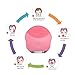 Mini Silicone Rechargeable Ultrasonic Beauty Instrument Face Cleansing Brush (Pink)