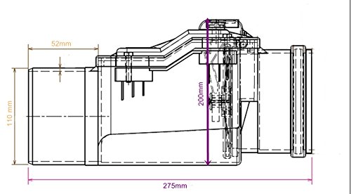 Rückstauverschluss Ø DN 110 mit verriegelbarer Rückstauklappe ( Aquer ) - 4