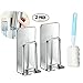 Produktbild simpletome Zahnbürstenhalter SUS304 Edelstahl Zahnputzbecherhalter Ohne Bohren Wandmontage Bad Regale Wand mit 3M Selbstklebstoff (2 Stück)