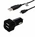 Price comparison product image 2,4 A Car Ladeadapter 0.5 m Cable, Compatible with Bea-fon S35i. Dual Ports Charger with Car Adaptor – Ladekabel – Datenkabel. This 2 Port Auto Netzteile Mits USB Cable – For 12 V and 24 V Sent Aufladekabel.