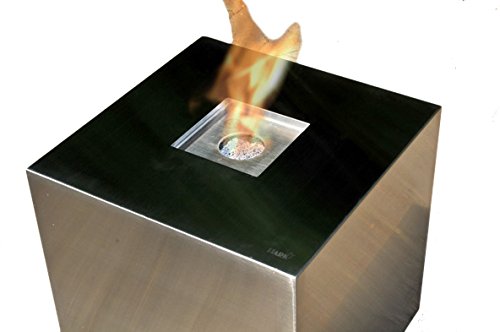 HARK Design Würfel Ethanolsäule Fuego 15 Deko Terrassenfeuer Garten Edelstahl - 3