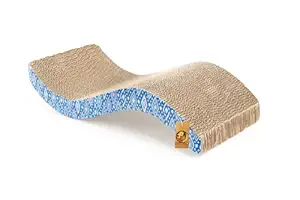 Foodie Puppies Cat Scratcher Scratching Pad Recyclable Corrugated Toy for Cat, Lounge for Furniture Protection - Wave Tiger Cat Scratcher