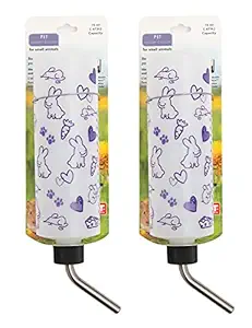 Lixit Original Super Seal Water Bottle for Rabbits, Cats, Ferrets, Hamsters, Guinea Pigs, Gerbils and Other Small Animals. (16 Ounce (Pack of 2), Frosted)