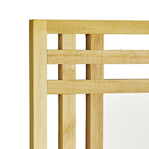 Relaxdays Spiegel aus Kiefernholz H x B x T: ca. 70 x 50 x 2 cm Wandspiegel fürs Bad zum Aufhängen großer Badezimmerspiegel mit Rahmen aus Holz als Badspiegel und Deko-Spiegel Holzrahmenspiegel, natur - 4