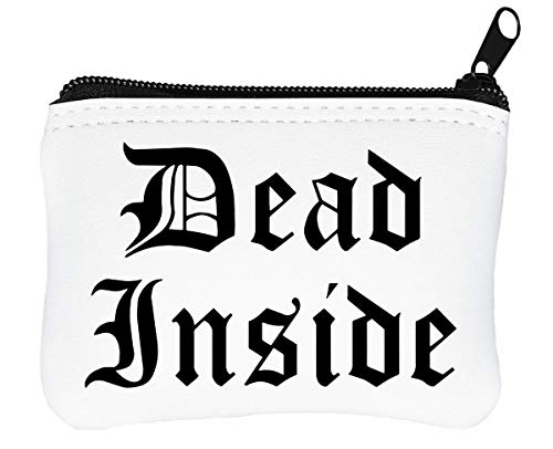 Preisvergleich Produktbild Dead Inside Artwork Black Reißverschluss-Geldbörse Brieftasche Geldbörse