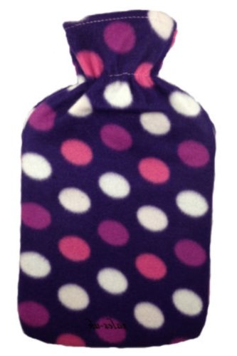 HOT WATER BOTTLE WITH SOFT FLEECE COVER 2L (Purple)