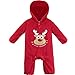 YIZYIF Babies Christmas Romper Warm Fleece Outfit Infants Fancy Jumpsuit Costume Unisex 3-18 Months Red Christmas Reindeer 3-6 Months