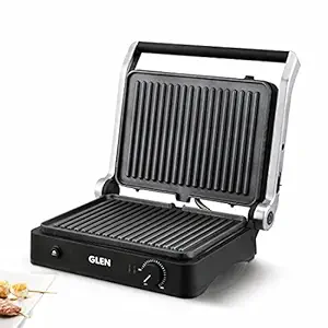 Glen Electric Contact Grill & Sandwich Maker 1900W with Oil Collector Tray and 180 Degree Opening (3032)