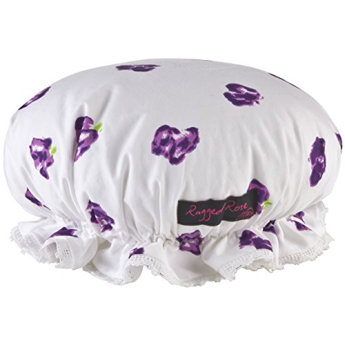 Ragged Rose Floral Shower Hat, Purple Petal