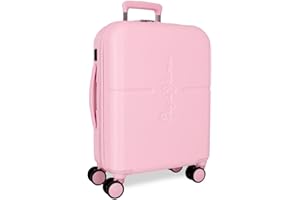 Pepe Jeans Highlight, Maleta de Cabina, Equipaje, Interior con Dos Compartimentos, Fabricada en ABS Material Resistente y Ligero, 4 Ruedas giratorias, Cierre TSA Integrado Puerto USB Integrado