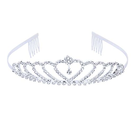 iShine Hochzeit Diadem Brautbrautjungfern Strass Kronen Stirnband Tiara Schließe Haarspange pin (Type B)