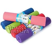 Fitness Mantra Yoga Mat High Density, Anti-Slip Yoga mat for Gym Workout and Flooring Exercise Long Size. 4 mm Yoga Mat for Men & Women Fitness [Multicolor][1 Pcs.]