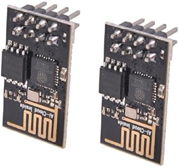 2 Pack ESP8266 ESP-01 WiFi Wireless Transceiver Module 1 MB Flash in Anti Static Foam Arduino Compatible