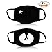 Price comparison product image Teenitor 2 Pcs Cotton Face Mouth Mask Anti Dust Wind Cut EXO Bear Star Pattern Unisex Fashion Earloop Face Mask for Teens Men Women Outdoor Cycling Sport in Winter Black