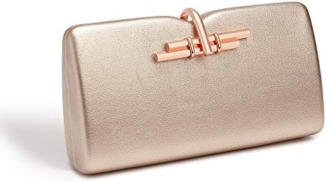 LaBante - Allegro - Clutch Bags for Women - Rose Gold Clutch Bag Vegan Bag Small Bag Clutch Purse | Pink Bag Shoulder Bags for Women Handheld Bag Crossover Bag Evening Clutch Bags PU Vegan Leather