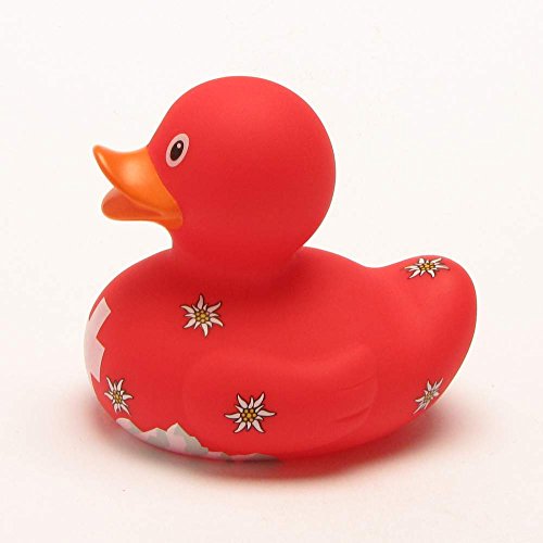 Quietscheente Schweiz Ente, Gummiente, Quietscheentchen, Badeente, Quietsch Ente, Sammelfigur, Gummi Bade Spielzeug, LiLaLu, 1985 - 4
