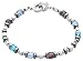 Produktbild JEWELS BY LEONARDO Damen-Strangarmbänder Modena Darlin's Edelstahl Hematit Glas blau silber klar violett Clipverschluss 016526