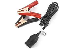 BESTEK Adaptateur allume-cigare de voiture, câble d'extension avec 2 pinces, câble adaptateur pour batterie pour voiture camion 1,2 m / 3,9 ft