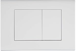 Placca di Scarico Bianco Opaco – Compatibile con Geberit Duofix Sigma/Delta/Basic – Doppio Pulsante di Scarico – Wunderbad