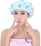 HoneyDell Set Of-3 Waterproof Elastic Reusable Free-Size Bathroom Shower Caps - ... HoneyDell Set Of-3 Waterproof Elastic Reusable Free-Size Bathroom Shower Caps - ...