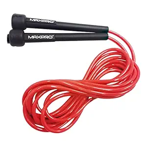 MAXPRO Adjustable PVC Jump Rope for cardio fitness - versatile jump rope, Heavy jump rope for Adults Fitness Women men, Cardio Boxing Endurance Training