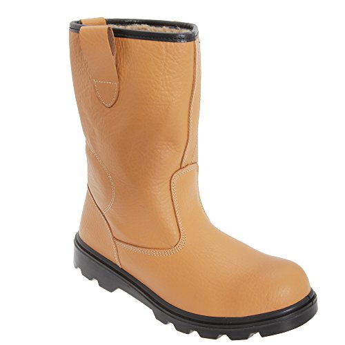 Preisvergleich Produktbild Grafters Herren Sicherheitsstiefel mit Zehenschutz, Leder (41 EUR) (Hellbraun)