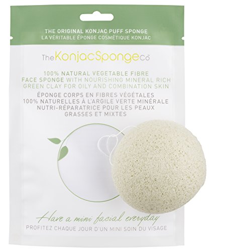 Konjac Sponge Puff with Added French Green Clay