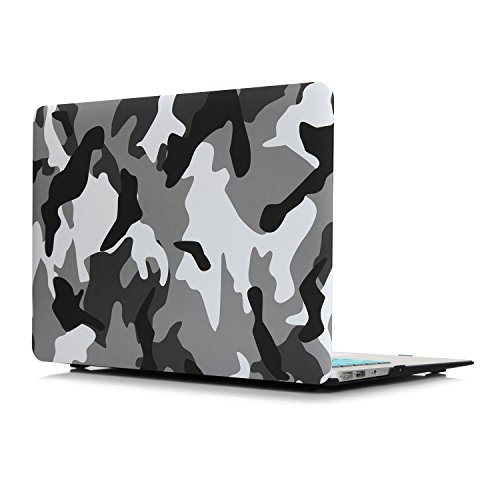 RYGOU Macbook Air 13 „Case, 4 in 1 Camouflage Hard Cover mit Tastatur Skin Screen-Schutz für Macbook Air 13,3 Zoll Modell: A1466 A1369 - 4