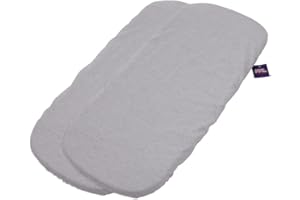 Tititnins® - Pack 2ud Funda Colchón Capazo para Bugaboo Camaleon 3 Plus Gris Melange - Sabana Capazo Bajera Ajustable (100% Algodón)