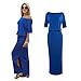 Produktbild feiXIANG damen Kleid im sommer lange maxi - boho abend party - kleid mit tasche (S, Blau)