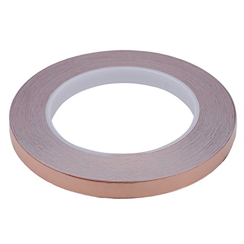 Preisvergleich Produktbild Gazechimp Kupferfolie Klebeband Kupferblech Abschirmband Leitfähige EMI Abschirmung für Gitarren-10mm × 20M
