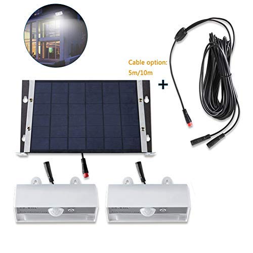 Kk. Bol solar luces de pared al aire libre paso lámparas de luz para casa jardín patio balcón patio cobertizo (sensor de luz/inducción del cuerpo, 2000 mAhx2, panel solar: 3W)