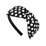 Demarkt Damen Polka Dot Design Haarband Haarschmuck mit Schleife Haarreif (Schwarz)