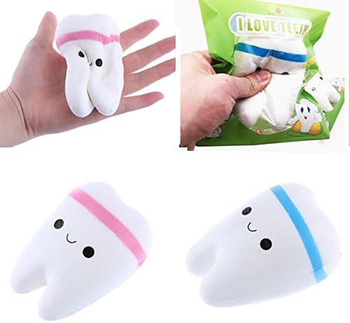 1pcs Squishy Jumbo Colossal Squishies Super Slow Rising Cute Kawaii Collection Gift Party Decor Toy for Children Kids Adult (tooth)