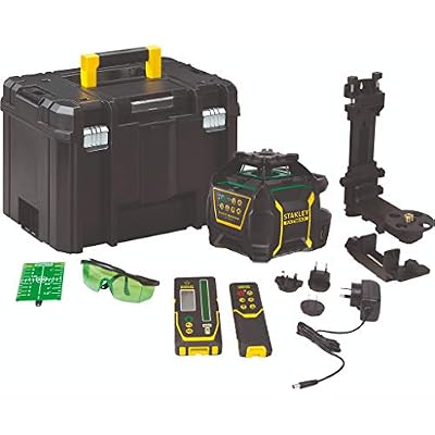 STANLEY FMHT77448-1 RL750LG NIVEAU LASER ROTATIF (LI-ION) FATMAX - FAISCEAU VERT - Portée jusqu'à 600 m avec cellule (fournie) - Livré en malette TSTAK avec 7 accessoires - Batterie Li-Ion