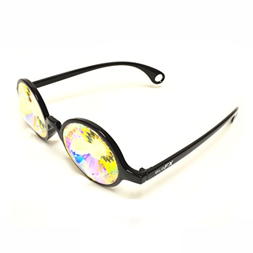 GloFX Kaleidoskop Rave-Brille – Black Tinted Kaleidoskop-Refraction-Effekt - 4