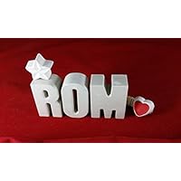 Städte Namen ROM Reise Hotel mit Stern und Herzklammer. Überraschen Sie doch Ihren Partner/in oder einen lieben Menschen mit einem Geschenk für eine Kurzreise, Trip oder Urlaub!