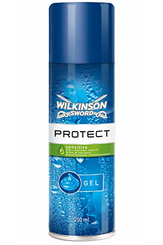 Wilkinson Sword Protect Gel Sensitive, 200 ml, 3er Pack (3 x 1 Stück)