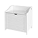 Produktbild SoBuy® FSR40-W Wäschetruhe Wäschebank Wäschekorb in weiß Wäschesammler mit Deckel und herausnehmbarem Wäschesack, BHT ca.: 50x53x35cm