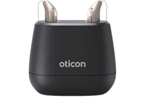 TUCSTORE INTL Oticon Intent Desktop Charger for miniRITE R (Intent 1,2,3,4) – Fast Charging Dock – Not for BTE or Other Oticon Aids – Elegant and Reliable Design