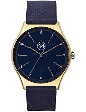 slim made one 10 - Extra flache Armbanduhr in gold / blau