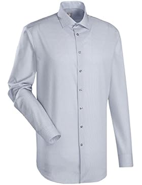 JACQUES BRITT Business Hemd Custom Fit 1/1-Arm Bügelleicht City-Hemd Kent-Kragen Manschette weitenverstellbar