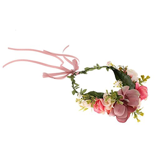 OULII Blumenkranz Blumenkrone Boho für Festival Hochzeit - 6