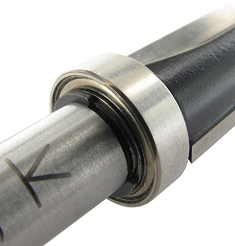 ENT Bündigfräser HW (HM), Schaft (C) 8 mm, Durchmesser (A) 12,7 mm, B 25 mm, D 32 mm, GL 62 mm, mit Kugellager am Schaft - 5