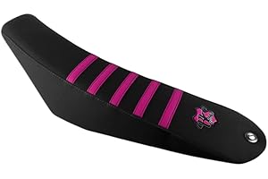 BKS SELLERIE GR BKS SELLERIE - Housse de Selle Moto 50cc Evo Black - Sherco SM-R/Sherco SM-RS/Sherco SE-R/Sherco SE-RS - Version Supermotard (SM) & Enduro - Modèles Depuis 2013 - Rose