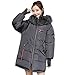 Produktbild TianWlio Jacken Parka Mäntel Damen Herbst Winter Warme Jacken Winter Warmer Mantel Kunstpelz Mit Kapuze Dicke Warme Dünne Jacken Langer Mantel Gray M