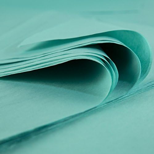 Premium Tissue Paper Sheets, Caribbean Blue, 96 Sheets 50 cm x 75 cm, 18 g, Made in France