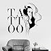 Produktbild guijiumai Vinyl Wandtattoo Tattoo Salon Frau Mädchen Aufkleber Wandbild Studio Wand Fenster Poster Removable Decor rot 58x57 cm