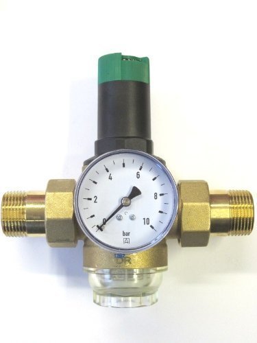 Honeywell Braukmann D06°F Pressure 1/2-Inch Pressure Regulator + Gauge